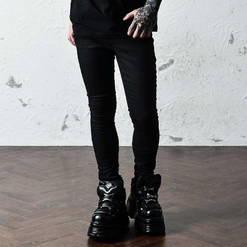 【ブラックバイヴァンキッシュ Black by VANQUISH】 スタッズスキニーパンツ Studs skinny Pants