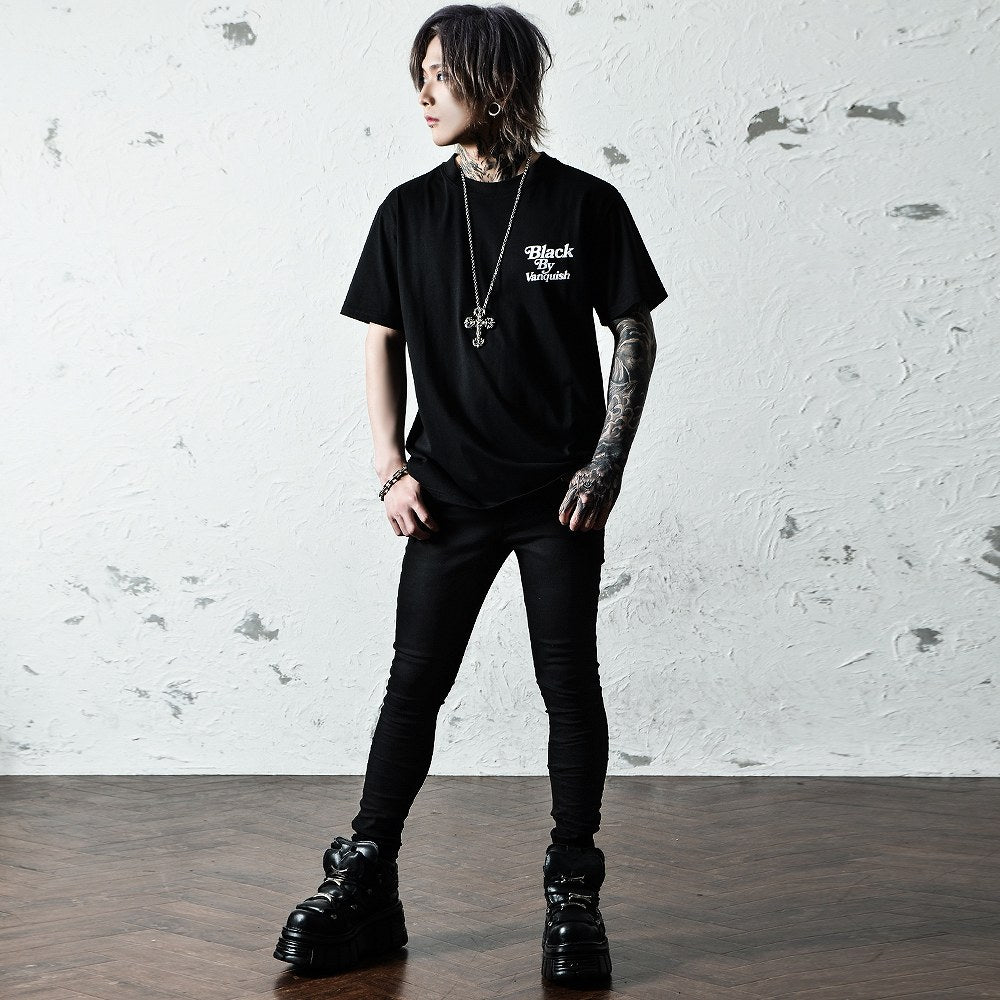 【ブラックバイヴァンキッシュ Black by VANQUISH】 スタッズスキニーパンツ Studs skinny Pants