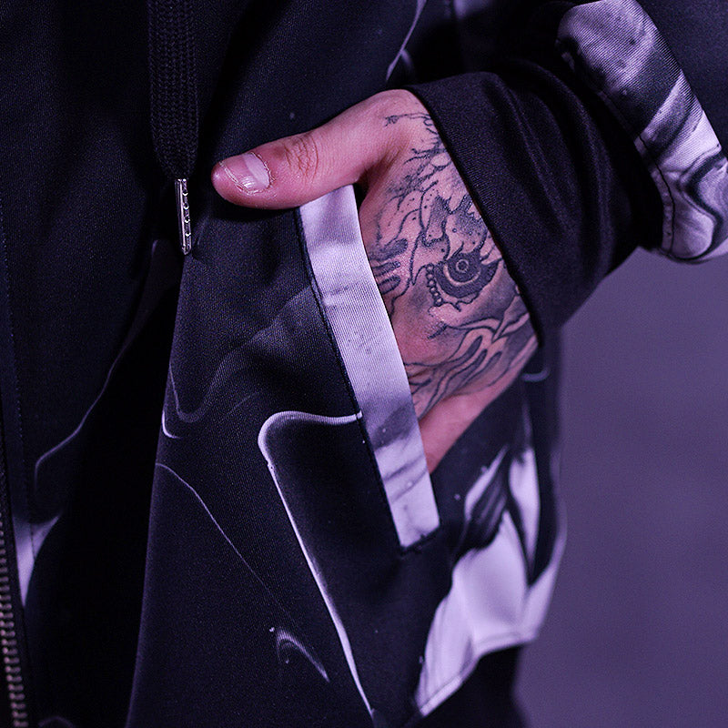 【オルターベノム ALTER VENOMV】 総柄パーカー Blackhaze HOODIE