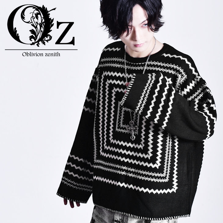 Geometric pattern knit