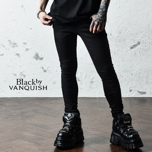 【ブラックバイヴァンキッシュ Black by VANQUISH】 スタッズスキニーパンツ Studs skinny Pants