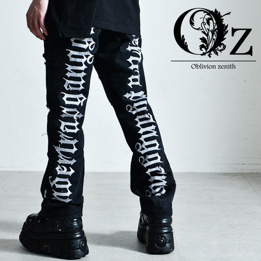 【Oz select】Embroidery straight pants