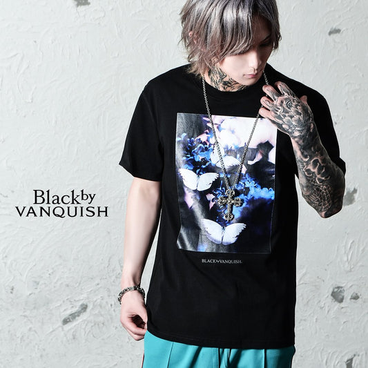 【ブラックバイヴァンキッシュ Black by VANQUISH】 フォトプリントカットソー Photo print TEE