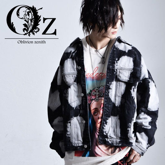 【Oz select】Uneven pattern denim jacket