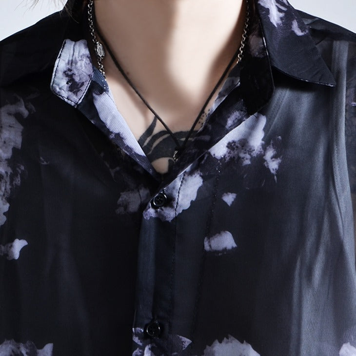 【Oz select】シースルー花柄シャツ See-through totalpattern shirt