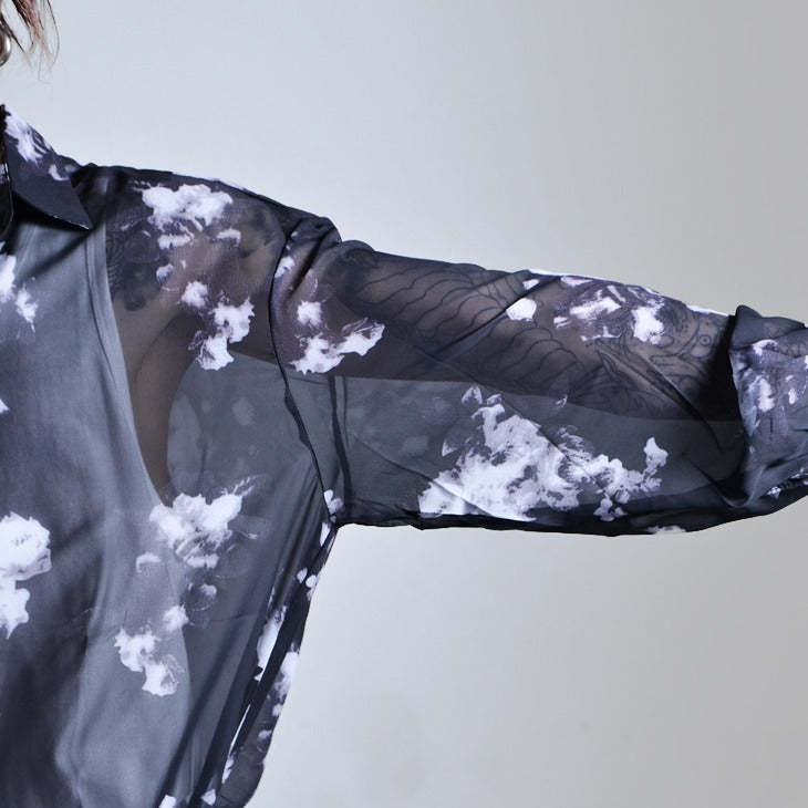 【Oz select】シースルー花柄シャツ See-through totalpattern shirt