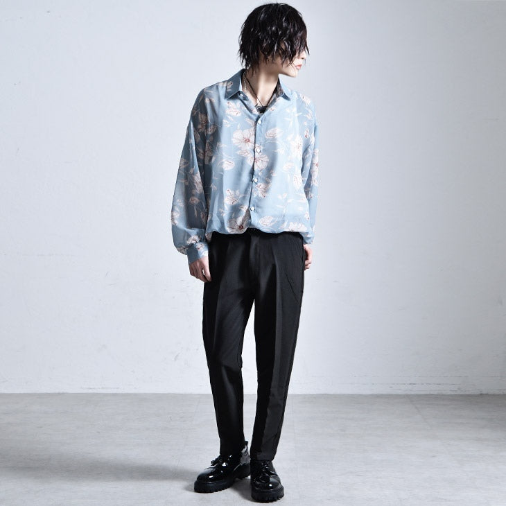 【Oz select】シースルー花柄シャツ See-through totalpattern shirt