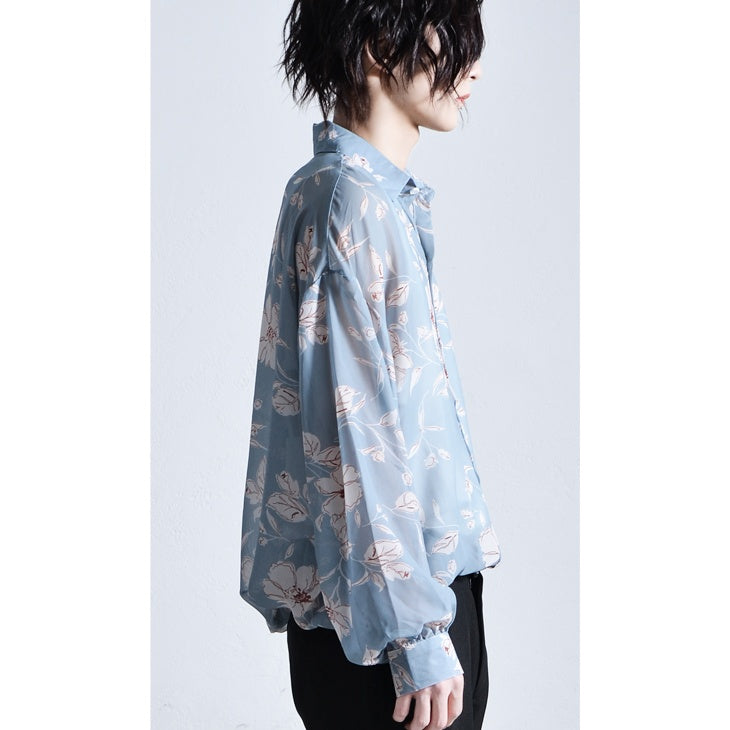 【Oz select】シースルー花柄シャツ See-through totalpattern shirt