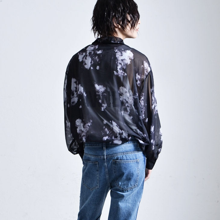 【Oz select】シースルー花柄シャツ See-through totalpattern shirt