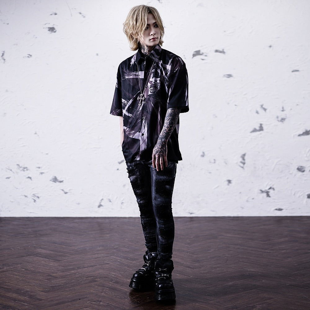 【Oz select】総柄シャツ Total pattern shirt