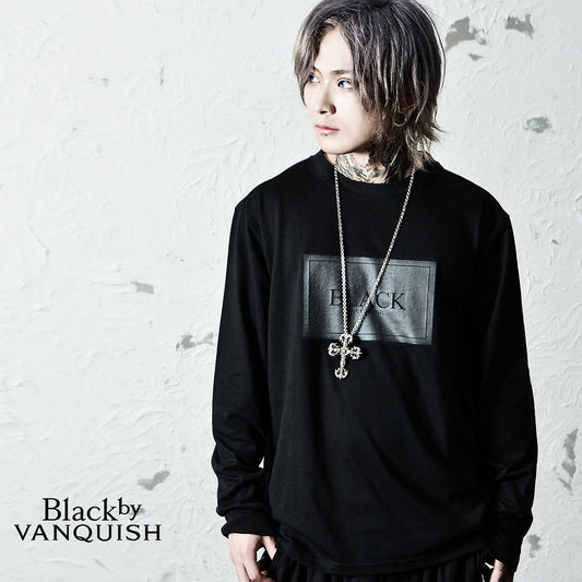 【ブラックバイヴァンキッシュ Black by VANQUISH】 プリントカットソー Box Logo L/TEE