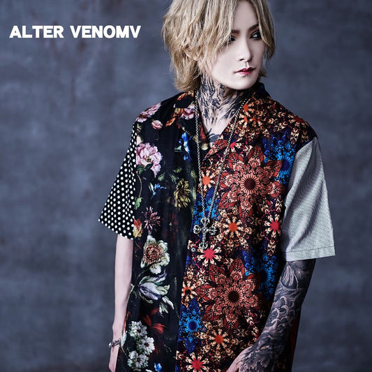 【オルターベノム ALTER VENOMV】総柄切替シャツ Aconitum Shirt