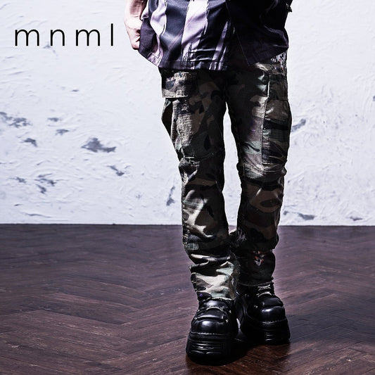 【ミニマル mnml】 カモフレアカーゴパンツ CONTRAST BOOTCUT CARGO PANTS