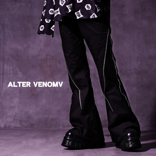 【オルターベノム ALTER VENOMV】ジップフレアパンツ Alteration PANTS