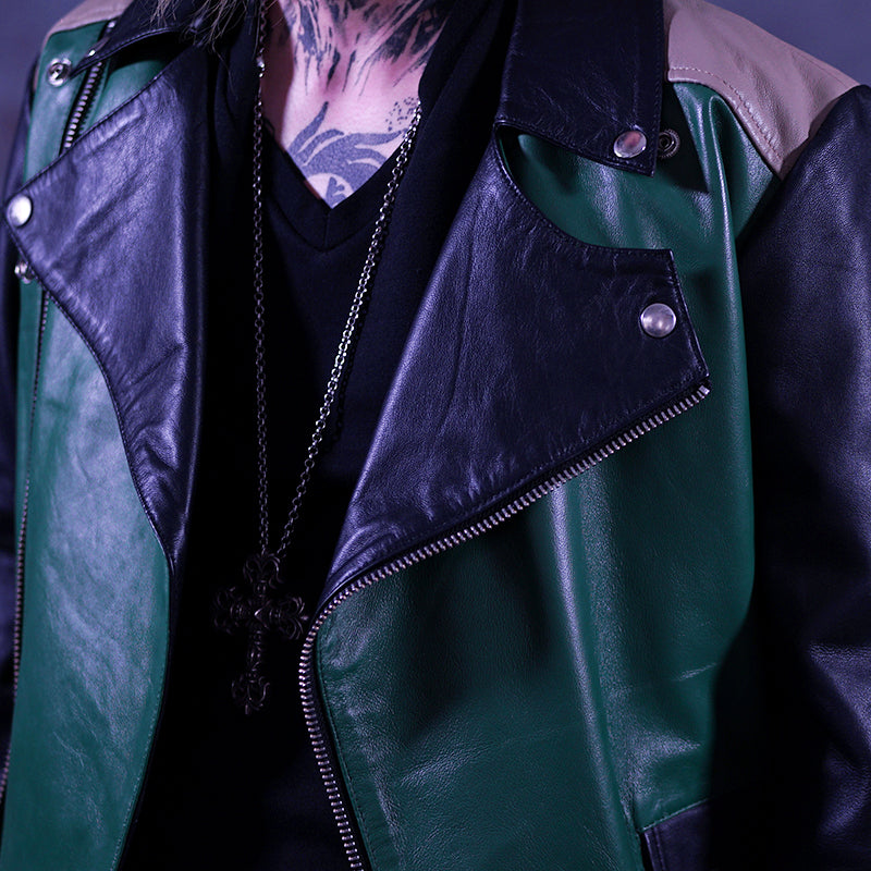 【オルターベノム ALTER VENOMV】 レザーダブルライダースジャケット VENOMV color leather riders jacket