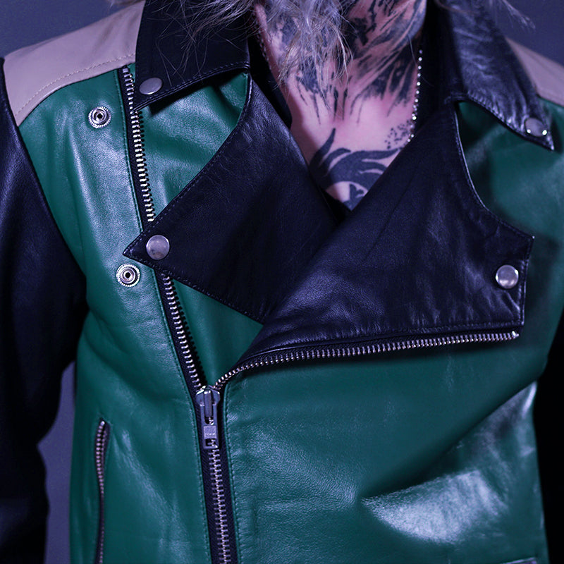 【オルターベノム ALTER VENOMV】 レザーダブルライダースジャケット VENOMV color leather riders jacket