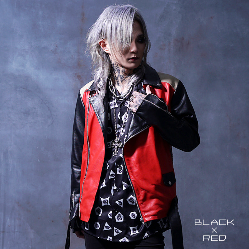 【オルターベノム ALTER VENOMV】 レザーダブルライダースジャケット VENOMV color leather riders jacket